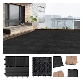 CASARIA WPC Fliesen 11x Mosaik Anthrazit