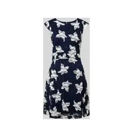 Apricot Minikleid Blau Blumen 36