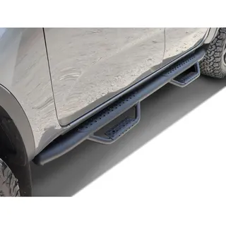 Mattschwarze heavy Duty Schwellerrohre für VW Amarok ab 2023 Doppelkabine