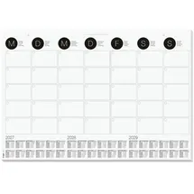 Sigel Schreibtischunterlage MONATSPLANER 2027/2028/2029 schwarz/weiß Papier 59,5 x 41,0 cm, 12 Blatt