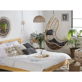 Beliani Hängesessel Beige, Kunststoff, 66x137x80 cm, Gartenmöbel, Hängesessel