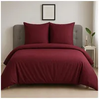 Traumschlaf Uni Feinbiber bordeaux 200 x 220 cm + 2 x 40 x 80 cm