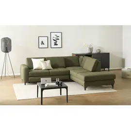 Möbel Kraft Eckcouch 284 cm 2-Sitzer Grün