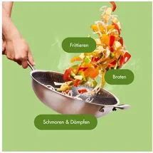 Reishunger Premium Wok Edelstahl mit Wabenmuster | 32 cm | Gr.: onesize