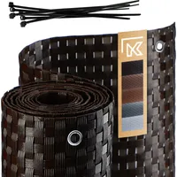 Kadax Sichtschutzmatte 100 x 500 cm Dunkelbraun Rattan