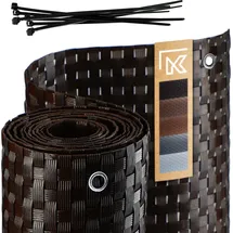 Kadax Sichtschutzmatte 100 x 500 cm Dunkelbraun Rattan