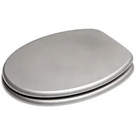 Sanilo WC-Sitz Glitzer Silber, Hochwertiger und Stabiler Toilettendeckel aus Holz