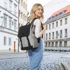 luxuskollektion Rucksack grau schwarz
