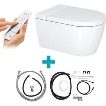 Duravit SensoWash Starck f Wand-Dusch-WC Lite Compact, mit Anschluss- und Schnittstellen-Set, 650001012004310+1007310000+1007290000, Compact
