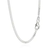 NKlaus Panzerkette Echte 925er Silber Panzer Kette Panzerkette 5019 Collier 60cm 2,0mm 7, (1 Stück), Made in Germany silberfarben