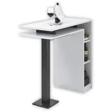 Stolkom Bartisch Bay 108 x 103 x 50 cm Weiß / Beton dunkel