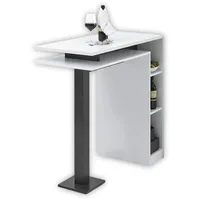 Stolkom Bartisch Bay 108 x 103 x 50 cm Weiß / Beton dunkel