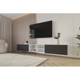 altdecor NOA-2 Lowboard 300 cm Schwarz/Weiß Holz