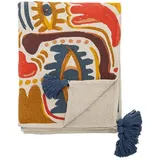 Bloomingville Horus Decke, Orange, Recycelte Baumwolle,