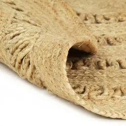 vidaXL Teppich Handgefertigt Jute Geflochten 150 cm
