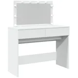 vidaXL Schminktisch mit LED-Beleuchtung Weiß 100x40x120 cm