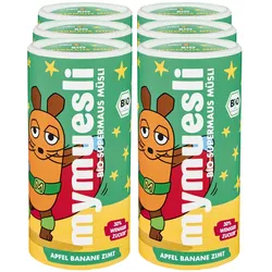 mymuesli Die Maus Apfel-Banane-Müsli Bio 340 g, 6er Pack