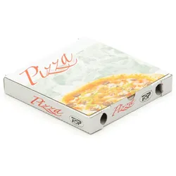 KK Verpackungen 1000 Pizzakartons 200 x 200 x 30 mm Pizzaschachteln Motiv Verpackungen weiß