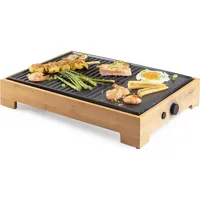 Domo DO9271G Elektro Grill Kontrollleuchte, Antihaftbeschichtung Holz, Schwarz