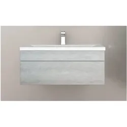 HOME DELUXE Badmöbel WANGEROOGE BIG - S Grau