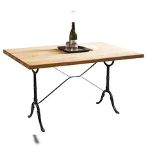 SIT Möbel Bistro-Esstisch 120 x 72 x 65 cm Wildeiche geölt braun