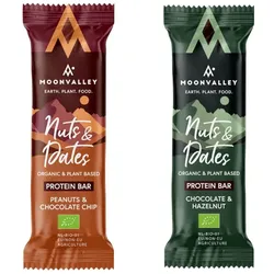 MOONVALLEY Proteinriegel Nuts & Dates Mix Probierpaket | 10 Riegel Box