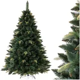 AmeliaHome Künstlicher Weihnachtsbaum 220 cm Tannenbaum Christbaum Kiefer PVC Weihnachtsdeko Luke