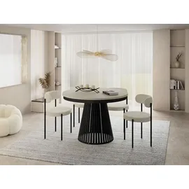 WFL GROUP Naro Ø 120 cm beige/schwarz