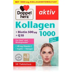 Doppelherz Aktiv Kollagen 1000 Tabletten Nahrungsergänzungsmittel für Ihr Wohlbefinden 30 TABL