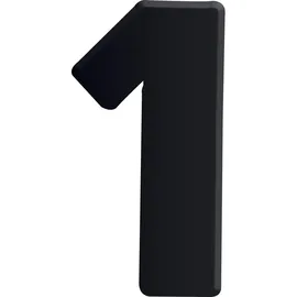 Kirsten Ziffer selbstklebend, Type 1, Höhe 30 mm, Aluminium schwarz eloxiert
