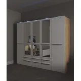 Priess Kleiderschrank »Schrank Garderobe Wäscheschrank Barcelona in 5 Breiten«, viel Stauraum, geräumige Schubkästen, mit Spiegel, MADE IN GERMANY