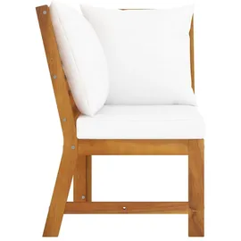vidaXL Modular-Ecksofa braun/cremeweiß