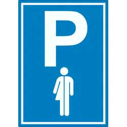 Parkplatz Transgender Aufkleber A2 (420x594mm)