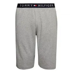Tommy Hilfiger für Herren. UM0UM03080 Graue Logo-Strickshorts (S), Heimtextilien, Baumwolle, Nachhaltig