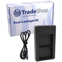 Trade-Shop 2-fach Akku Ladegerät für Netgear/Arlo Pro 3 / Ultra/Ultra + Li-Ion Akkus - ersetzt DU-A4, A-4A mit Micro-USB Kabel/Ladestation