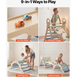 Vevor Kletterbogen 9-in-1 Kletterspielzeug Blau