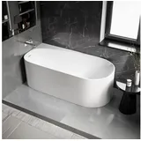 Bernstein - Freistehende Badewanne onda corner Acryl Weiß glänzend Einbau Links