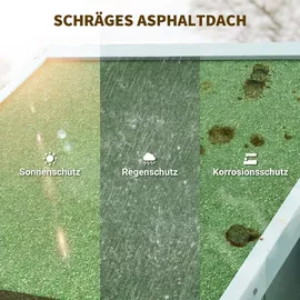 Outsunny Gartenschrank 0,77 x 0,54 m Hellblau+Grün