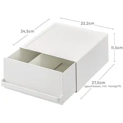 Yamazaki Schublade weiß Küche für Arbeitsplatte 22x11x27cm für zusätzlichen Stauraum