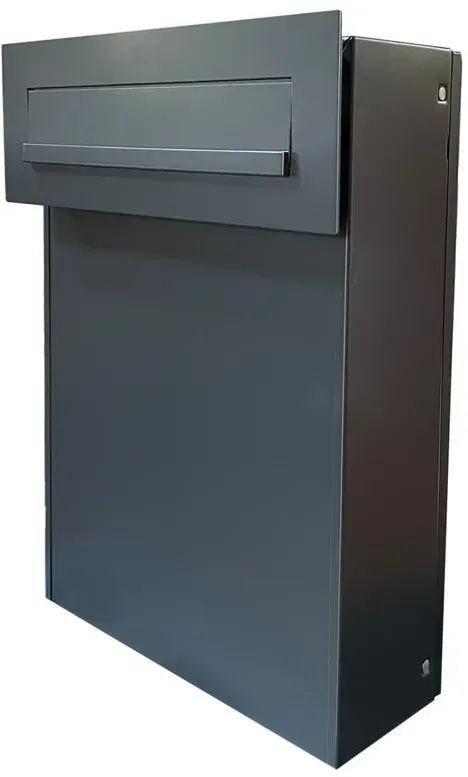 FLAT Design Zaun Durchwurf Briefkasten Anthrazit RAL 7016 - CX-050