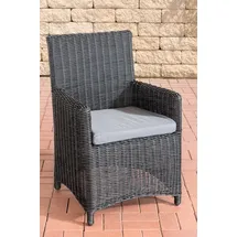 CLP Gartenstuhl Fontana 5mm 59 x 59 x 91 cm schwarz/eisengrau