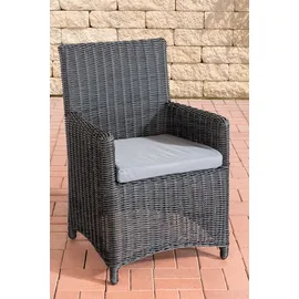 CLP Gartenstuhl Fontana 5mm 59 x 59 x 91 cm schwarz/eisengrau