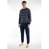 Götzburg Pyjama Kos in blau-dunkel-Ringel | Gr.: 50