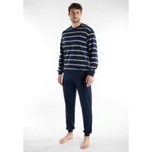 Götzburg Pyjama Kos in blau-dunkel-Ringel | Gr.: 50