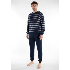 Götzburg Pyjama Kos in blau-dunkel-Ringel | Gr.: 50