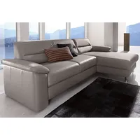 sit&more Ecksofa Ascara L-Form, inklusive Boxspring/Federkern-Polsterung, wahlweise mit Bettfunktion grau