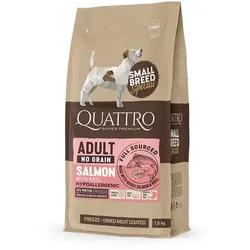 Hypoallergenes Trockenfutter Hund: QUATTRO Lachs mit Krill