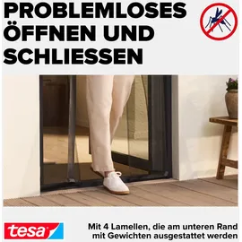 Tesa Insektenschutzgitter Lamellentür STANDARD 95 x 220 cm Anthrazit