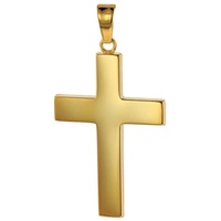 trendor Kreuzanhänger Kreuz- Gold 750 (18 Karat) 27 x 19 mm goldfarben