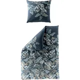 BIERBAUM Bettwäsche Mako-Satin, blau % 155x220cm, mit 1 Kissen) - 135x200cm, mit 1 Kissen